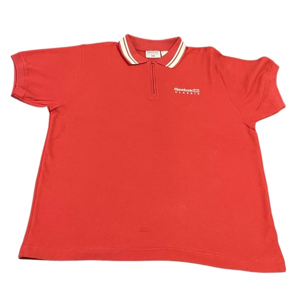 Reebok Classic Quarter-zip Polo - Burgundy - Picture 6 of 9